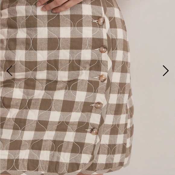 Madewell | NWT. Quilted Flannel Mini Skirt in Gingham Check - Picture 5 of 11